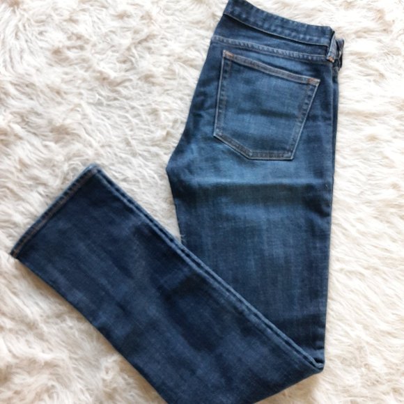 J. Crew Women's Matchstick Stretch Blue Dark Wash Mid Rise Jeans Size 27R - Picture 4 of 12